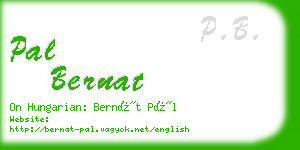 pal bernat business card